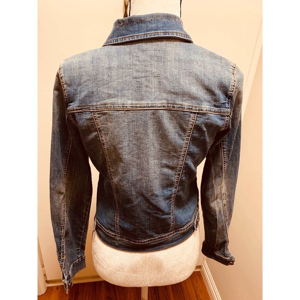 Papaya Design Cropped Denim Jean Jacket - Picture 4 of 11